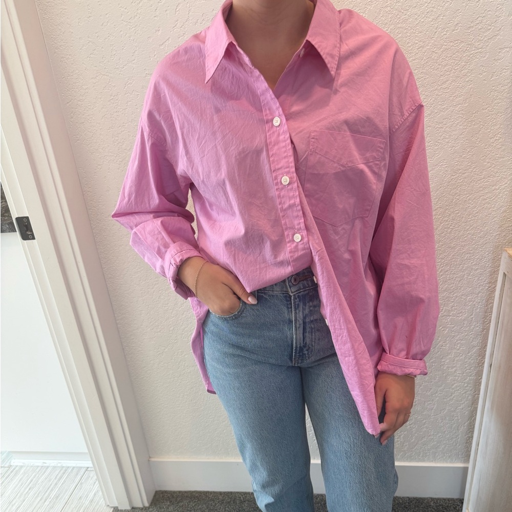 Pink Button-Up Shirt
